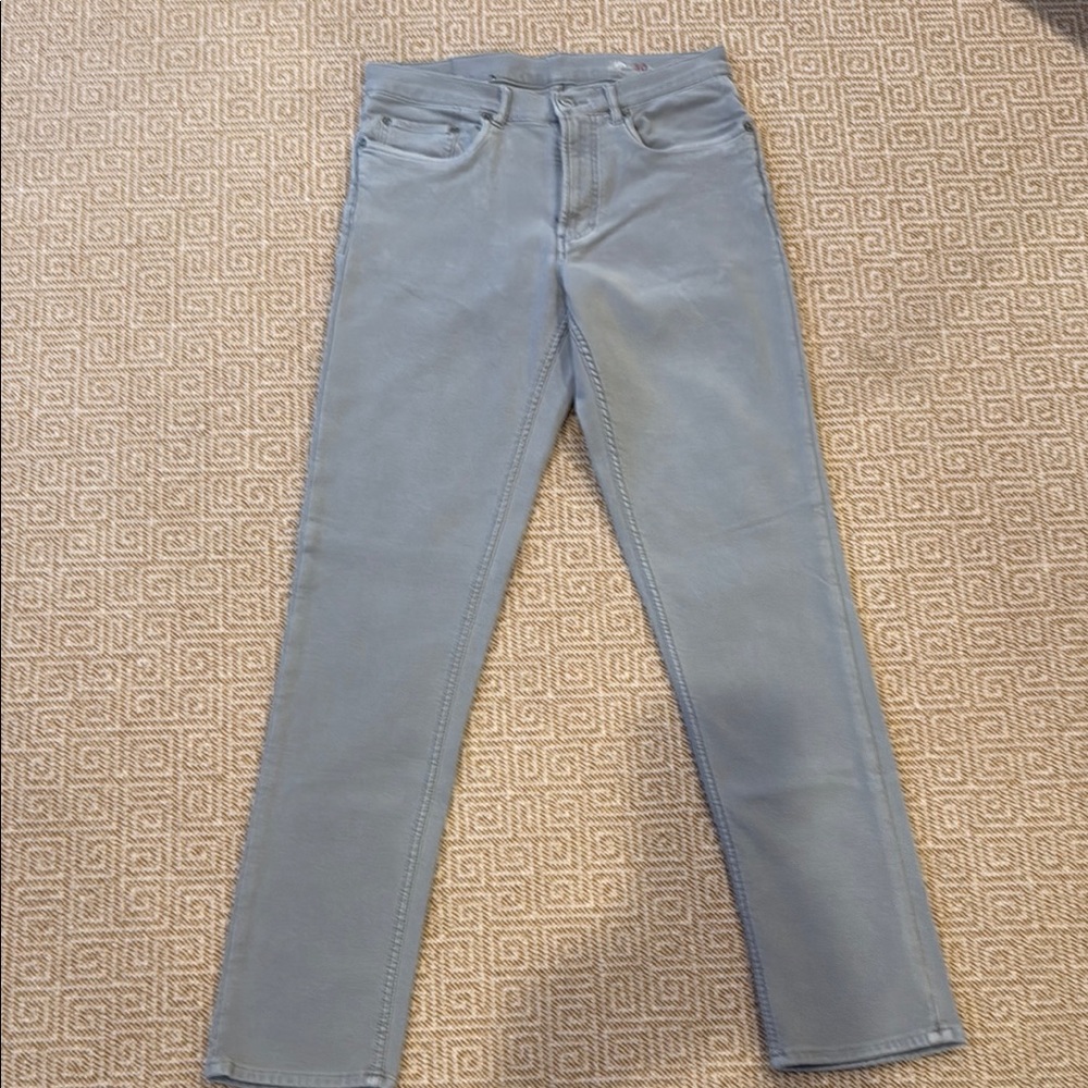 Faherty Men's Light Gray Skinny Jeans